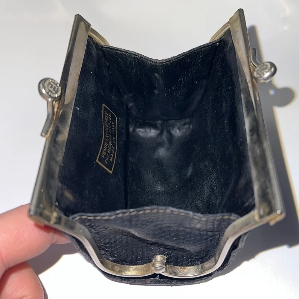 Fendi for Neiman Marcus Vintage Kisslock Wallet Change Purse